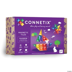 Connetix Rainbow Starter Pack – 60‑Piece Magnetic Building Set