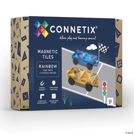 Connetix Rainbow Car Pack – 2‑Piece Magnetic Vehicle Base Set