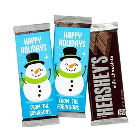 Personalized Snowman Candy Bar Labels - 12 Pc.