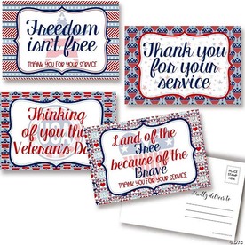 AmandaCreation Veterans Day Postcards 20pc.