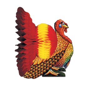 Beistle - Tissue Turkey Centerpiece - 9" - 12 Pack