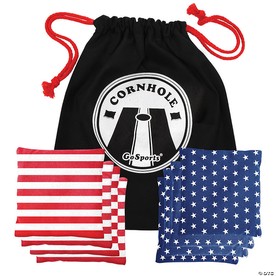 GoSports: Official Regulation Cornhole Bean Bags Set (8 All Weather Bags) - America Stars and Stripes