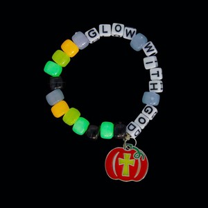 14" Circ. Religious Glow with God Pony Bead Bracelet Craft Kit - Makes 12