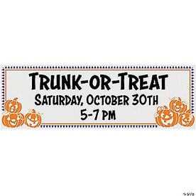 72" x 23" Trunk-or-Treat Halloween Custom Banner - Medium