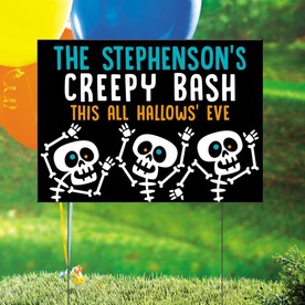 Personalized 24" x 16" Goofy Ghouls Yard Sign Halloween Decoration