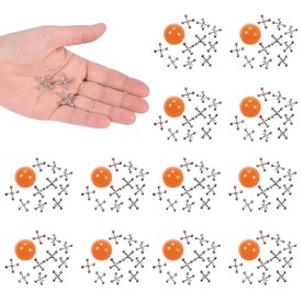 3/4" - 1" Mini Classic Rubber Ball & Metal Jacks Game Sets for 12