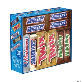MARS Chocolate Full Size Candy Bars Assorted Variety Box, 30 Count