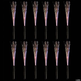 15" Rainbow Colors Fiber Optic Plastic Light-Up Wands - 12 Pc.