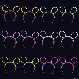 Glow Stick Cat Ear Headbands - 12 Pc.