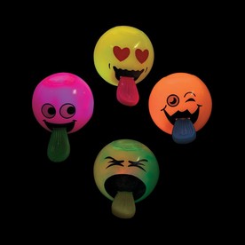 Light-Up Pop-Out Tongue Bouncy Balls - 12 Pc.