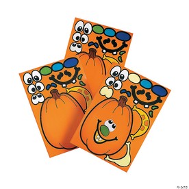 4 1/2" x 6 1/2" Jack-O’-Lantern Sticker Activity Sheets - 12 Pc.