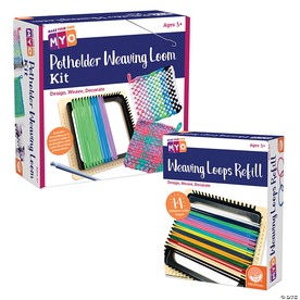 Make Your Own Potholder Weaving Loom Kit & Loops Refill Kit Set of 2