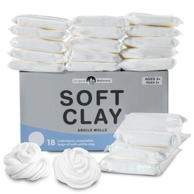 Soft Clay for Slime, XL White Modeling Clay for Art Crafts & Slime Fun, Add to Glue & Shaving Foam, 3.9lbs/1800 Grams