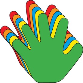 Creative Shapes Etc. - Hand Assorted Color Creative Cut-outs, 5.5"