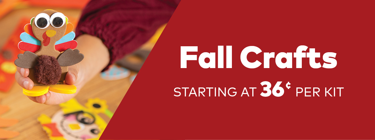 Fall Crafts starting at 36 cents per kit