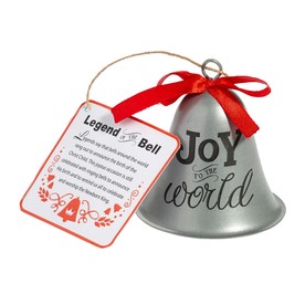 3 1/2" Legend of the Bell Metal Christmas Ornaments with Card for 12