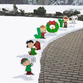 7 1/4" - 11 3/4" Peanuts® Christmas Characters Plastic Sidewalk Signs - 6 Pc.