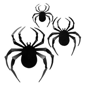 6 1/2" x 7 1/2" Bulk 60 Pc. 3D Spider Plastic Wall Decorations Set