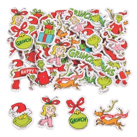 1 1/2" - 3 3/4" Bulk 72 Pc. Dr. Seuss™ The Grinch Self-Adhesive Foam Shapes