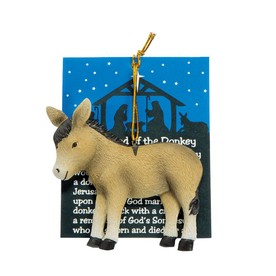 3" Legend of the Donkey Resin Christmas Ornaments with Card for 12