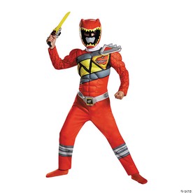 Boy's Classic Muscle Chest Mighty Morphin Power Rangers™ Red Ranger Dino Costume