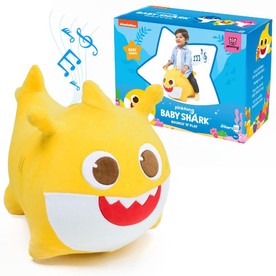 Pinkfong Baby Shark Bouncy Plush - Ride On Toy for Kids