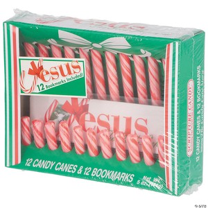 24 Pc. 6 1/2" Scripture Candy™ Holiday Candy Cane & Religious Bookmarks Handouts Set for 12