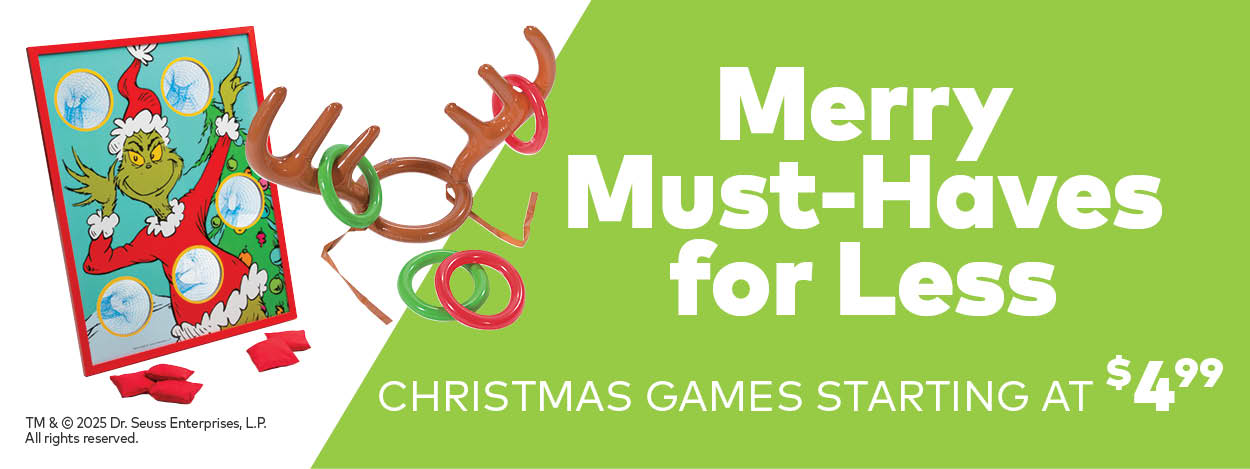 Merry Must-Haves for Less. Christmas Games Starting at $4.99.