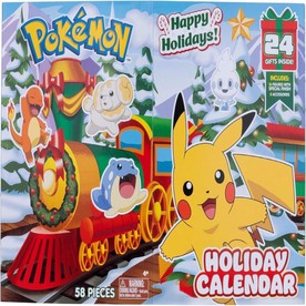 Pokémon christmas Holiday Advent Calendar with 24 Gifts - Christmas Playset for Kids - 16 Toy Figures & 8 Christmas Accesso