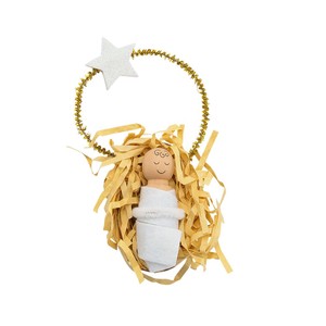 2 1/4" x 3" Baby Jesus with Star Christmas Ornament Craft Kit - Makes 12