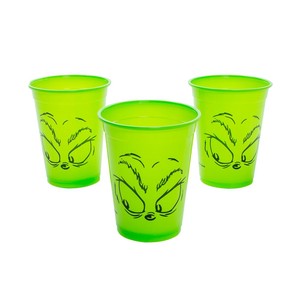 4 1/2" 16 oz. Bulk 50 Ct. Dr. Seuss™ The Grinch Green Disposable Plastic Cups