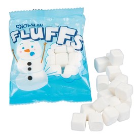 15 oz. Snowman Fluffs Marshmallow Vanilla Candy Fun Packs - 72 Pc.