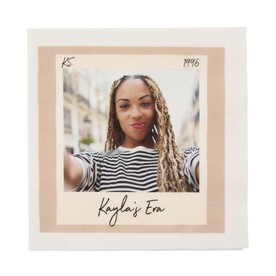 6 1/4" Bulk 50 Ct. Personalized Custom Photo Disposable Paper Luncheon Napkins