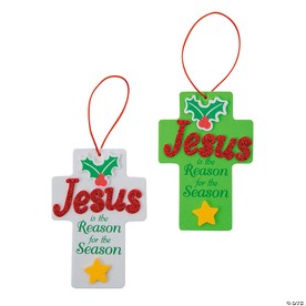 2 3/4" x 4" Jesus Is the Reason Christmas Ornament Craft Kit - Makes 12