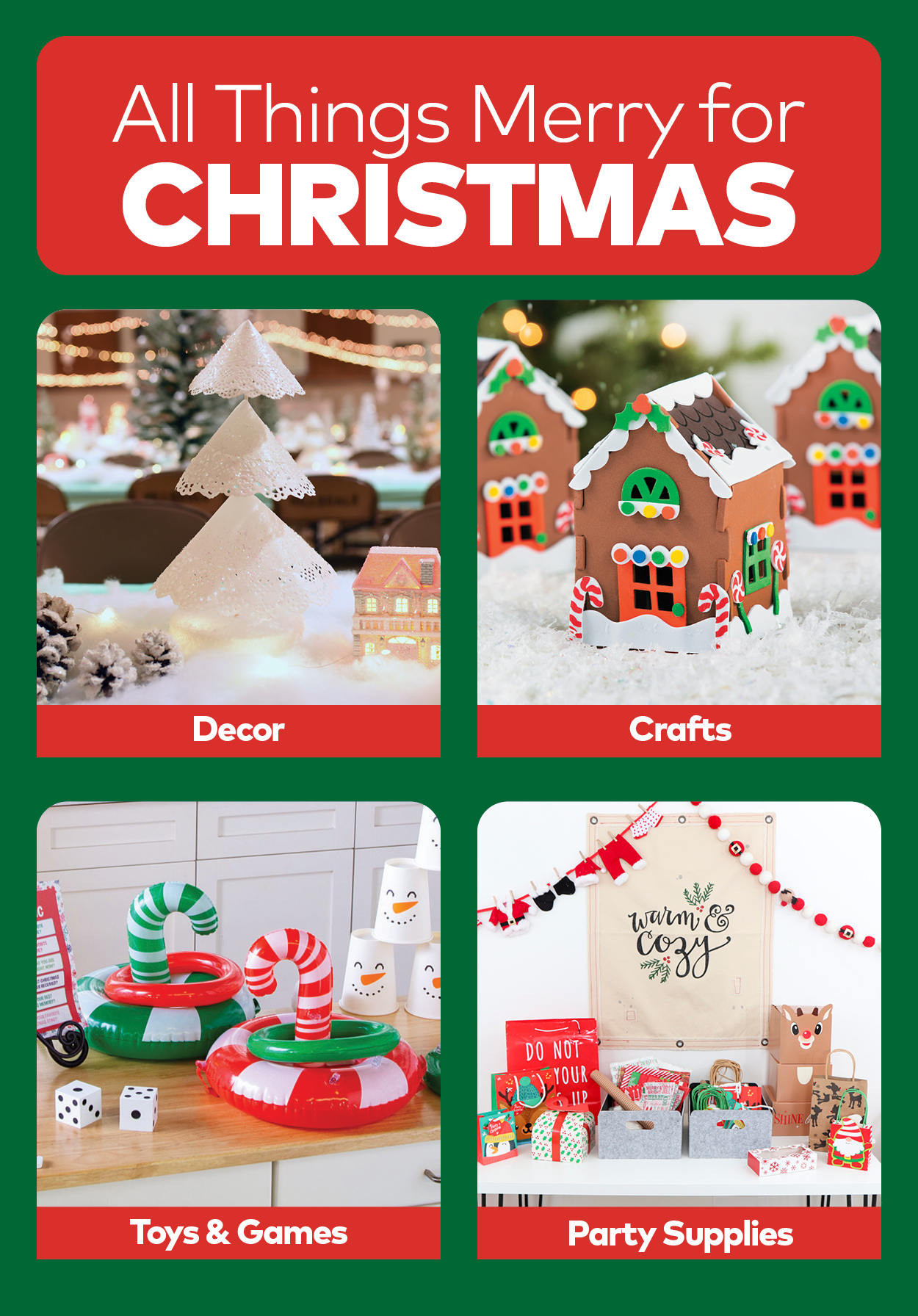 All Things Merry for Christmas - Decor, Crafts, Toys & Games, & Party Supplies