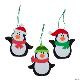 4 1/4" Christmas Penguin with Snowgear Ornament Craft Kit - Makes 12