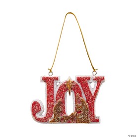 3" Joy Nativity Silhouette Resin Christmas Ornaments - 12 Pc.