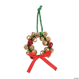 2 1/2" Jingle Bell Wreath Christmas Ornaments Craft Kit - Makes 12