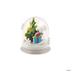 2 1/2" Christmas Tree Snow Glitter Globe Craft Kit - Makes 6