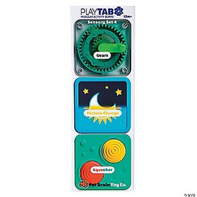 PlayTab Tiles 3-Pack: Gear Works & Squeaky Reveal Sensory Set