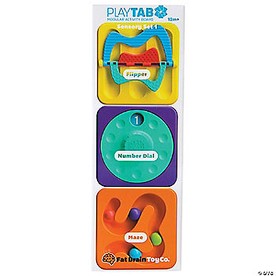 PlayTab Tiles 3-Pack: Flippy, Loopy Beads & Numbers Sensory Set