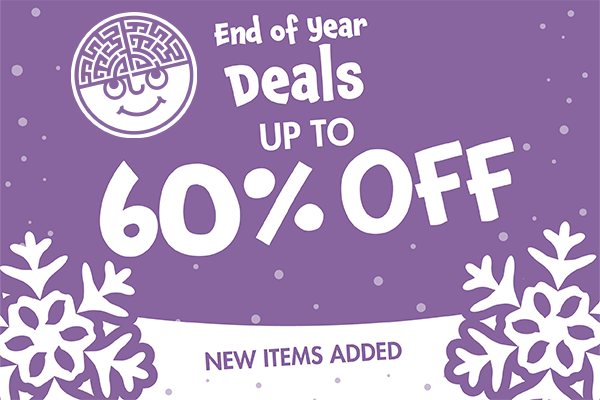 End of year deals up to 60% off. New items added.