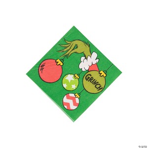 5" Dr. Seuss™ The Grinch Green Paper Beverage Napkins - 16 Ct.