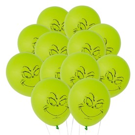 Dr. Seuss™ The Grinch Latex Balloons - 12 Pc.