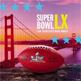6 1/2" NFL® Super Bowl LX 2026 Disposable Paper Luncheon Napkins – 16 Ct.