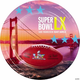 7" NFL® Super Bowl LX 2026 Disposable Paper Dessert Plates – 8 Ct.