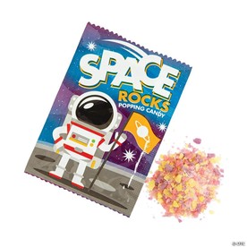 2 3/4" x 4" 6 oz. Space Rocks Popping Hard Candy Fun Packs - 36 Pc.