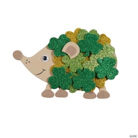 5" x 3 1/2" St. Patrick’s Day Hedgehog Magnet Foam Craft Kit - Makes 12