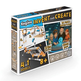Engino Invent & Create: Da Vinci’s Adventures – 4-in-1 STEAM Building Kit
