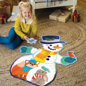 Shimmery Snowman Floor Puzzle